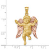 14k Yellow and Rose Gold Cherub Angel Pendant