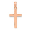 14k Rose Gold Beveled Cross Pendant