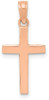 14k Rose Gold Beveled Cross Pendant