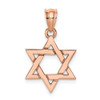 14k Rose Gold Polished Star Of David Pendant