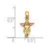 14k Two-Tone Gold 3-D Mini Guardian Angel Pendant