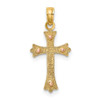 14k Yellow And Rose Gold Cross Pendant