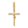 14k Two-Tone Gold Cross Crucifix Pendant