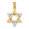14k Two-Tone Gold 3-D Jewish Star Of David Pendant