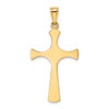 14k Gold with Rhodium-Plating Fancy Cross Pendant