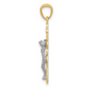 14k Yellow and White Gold with Rhodium Small Passion Crucifix Pendant