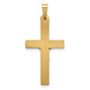14k Yellow and White Gold Polished Lattice Textured Inri Crucifix Pendant