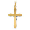 14k Yellow and White Gold Polished Inri Latin Crucifix Pendant XR1637