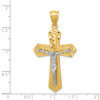 14k Yellow and White Gold Diamond-Cut Passion Crucifix Pendant K6313