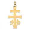 14k Yellow and White Gold Cara Vaca Crucifix Pendant C1427