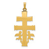 14k Yellow and White Gold Cara Vaca Crucifix Pendant XR282