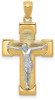 14k Yellow and White Gold Crucifix Pendant C3902