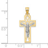 14k Yellow and White Gold Crucifix Pendant D3677