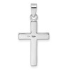 925 Sterling Silver Rhodium Plated Stellux Synthetic Crystal Cross Pendant