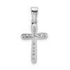 925 Sterling Silver Rhodium Plated Cubic Zirconia Cross Pendant