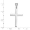 10k White Gold Polished Cross Pendant 10C4205W