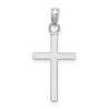 10k White Gold 3-D Cross Pendant