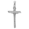 10k White Gold INRI Crucifix Pendant