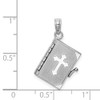 14k White Gold Lords Prayer Bible Pendant