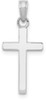 14k White Gold Polished Cross Pendant K9578W