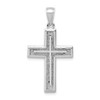 14k White Gold Cross Pendant