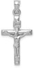 14k White Gold Hollow Crucifix Pendant XR1841W