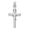 14k White Gold Hollow Crucifix Pendant XR1841W