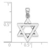 14k White Gold 3-D Jewish Star Of David Pendant