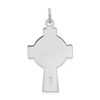 Rhodium-Plated 925 Sterling Silver Polished Epoxy Irish Cross Pendant