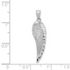 14k White Gold Polished and Textured Angel Wing Pendant YC1244