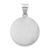 14k White Gold Polished and Satin Our Guardian Angel Medal Pendant