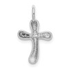 14k White Gold Small Freeform Cross Pendant