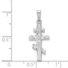 14k White Gold Eastern Orthodox Cross Pendant