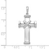 14k White Gold Latin Cross Pendant K1186