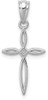 14k White Gold Passion Cross Pendant REL117