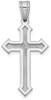 14k White Gold Passion Cross Pendant XK600