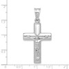 14k White Gold Reversible Crucifix / Cross Pendant D3234