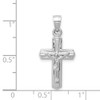 14k White Gold Reversible Crucifix / Cross Pendant D3258