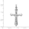 14k White Gold Polished Inri Passion Crucifix Pendant