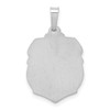 14k White Gold Polished and Satin St. Michael Medal Pendant XR1367