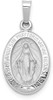 14k White Gold Polished and Satin Miraculous Medal Pendant XR1400