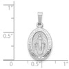 14k White Gold Polished and Satin Miraculous Medal Pendant XR1400