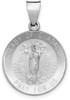 14k White Gold Polished and Satin Our Lady Of Guadalupe Medal Pendant