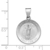 14k White Gold Polished and Satin Our Lady Of Guadalupe Medal Pendant