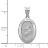 14k White Gold Polished and Satin St. Anthony Medal Pendant XR1290