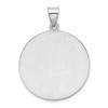 14k White Gold Polished and Satin St. Christopher Medal Pendant XR1303