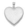 Rhodium-Plated 925 Sterling Silver 24mm with Cross Design Heart Locket Pendant