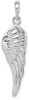 Rhodium-Plated 925 Sterling Silver Polished/Textured Angel Wing Pendant
