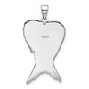 Rhodium-Plated 925 Sterling Silver Antiqued Angel Wing Pendant