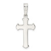 925 Sterling Silver Polished Matte Center Finish Cross Pendant